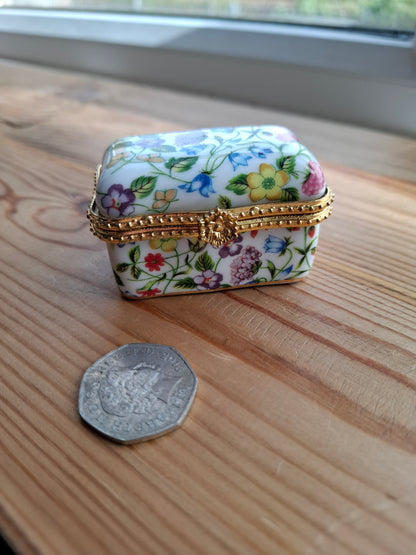 'Cunt' Upcycled Pretty Floral Trinket Pot With Clasp