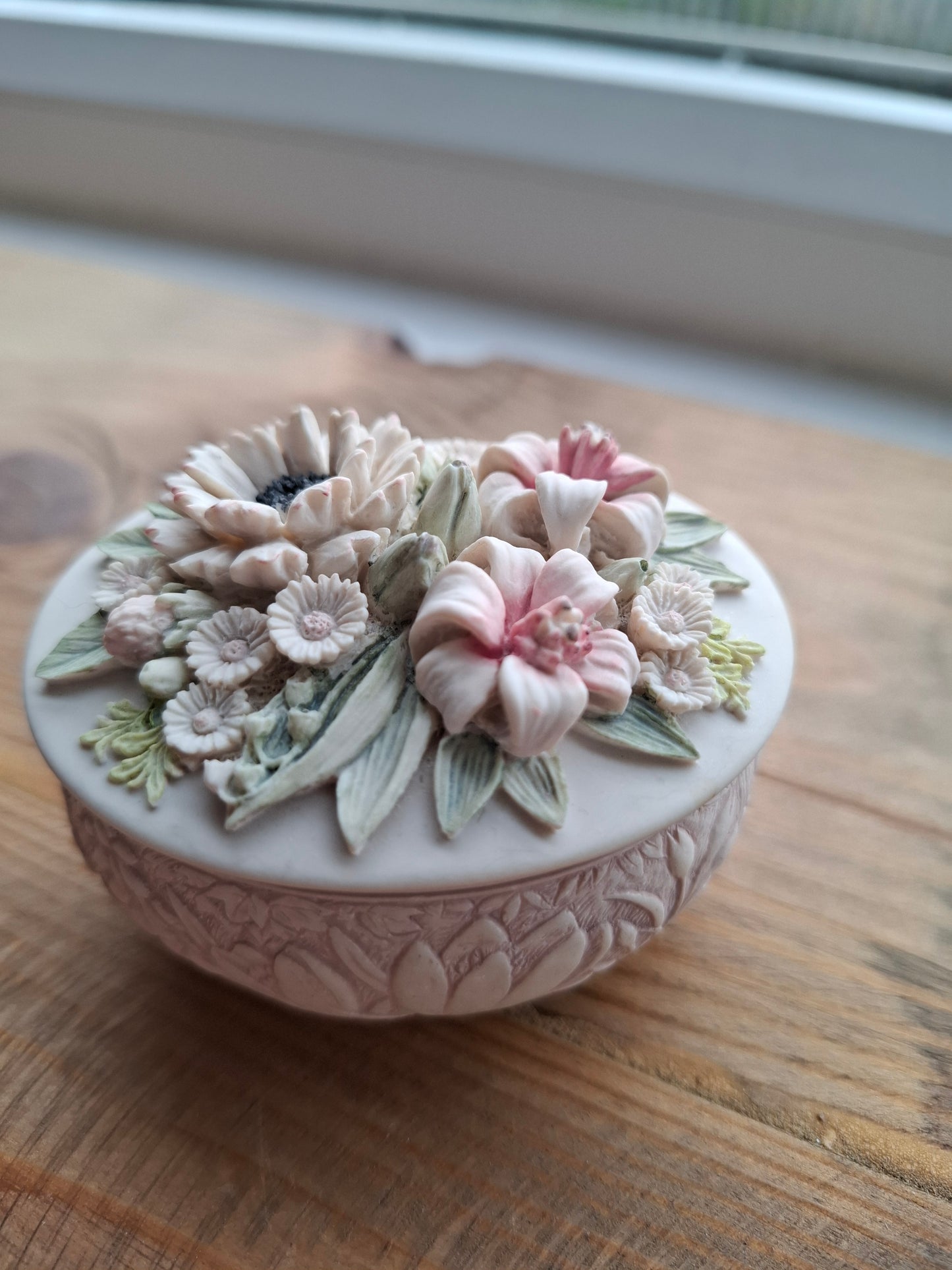 'Cunt' Upcycled Oval Shaped Floral Trinket Pot
