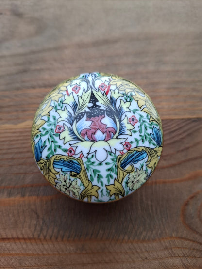 'Cunt' Upcycled Fancy Round Yellow Trinket Pot