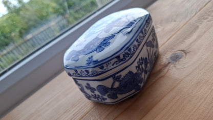 'Wanker' Upcycled Blue/White Fish Trinket Pot