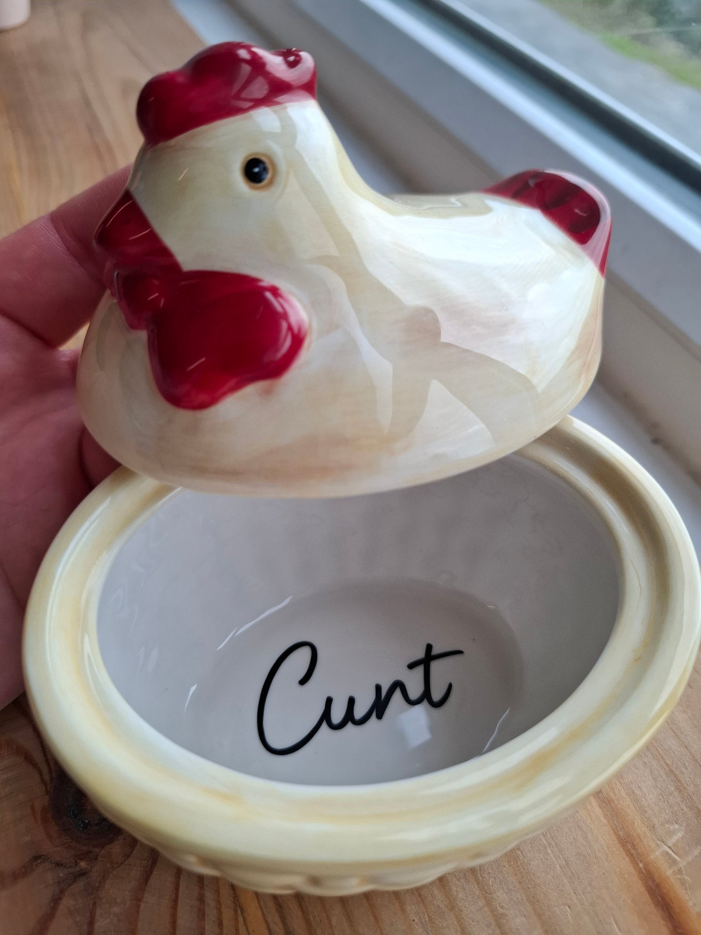 'Cunt' Upcycled Chicken Ceramic Pot