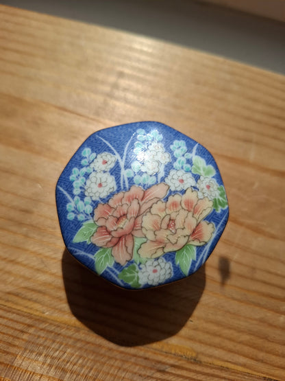'Cunt' Upcycled Small Blue Floral Trinket Pot