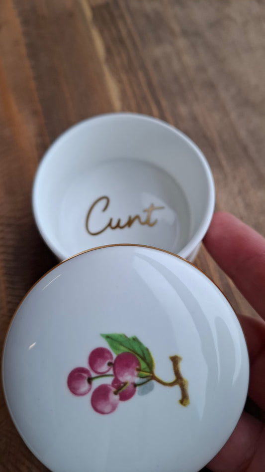 'Cunt' Upcycled Small Insect Trinket Pot