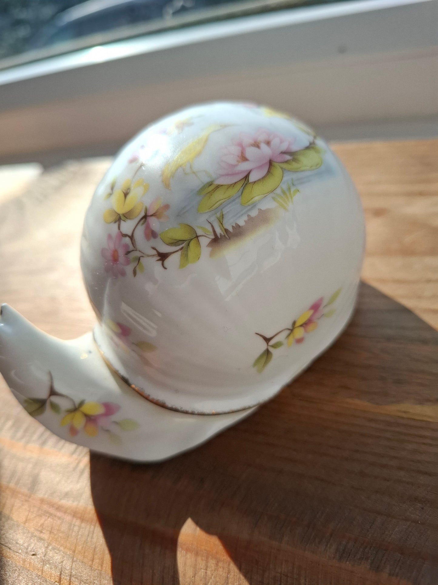 'Twat' Upcycled Floral Snail Trinket Pot