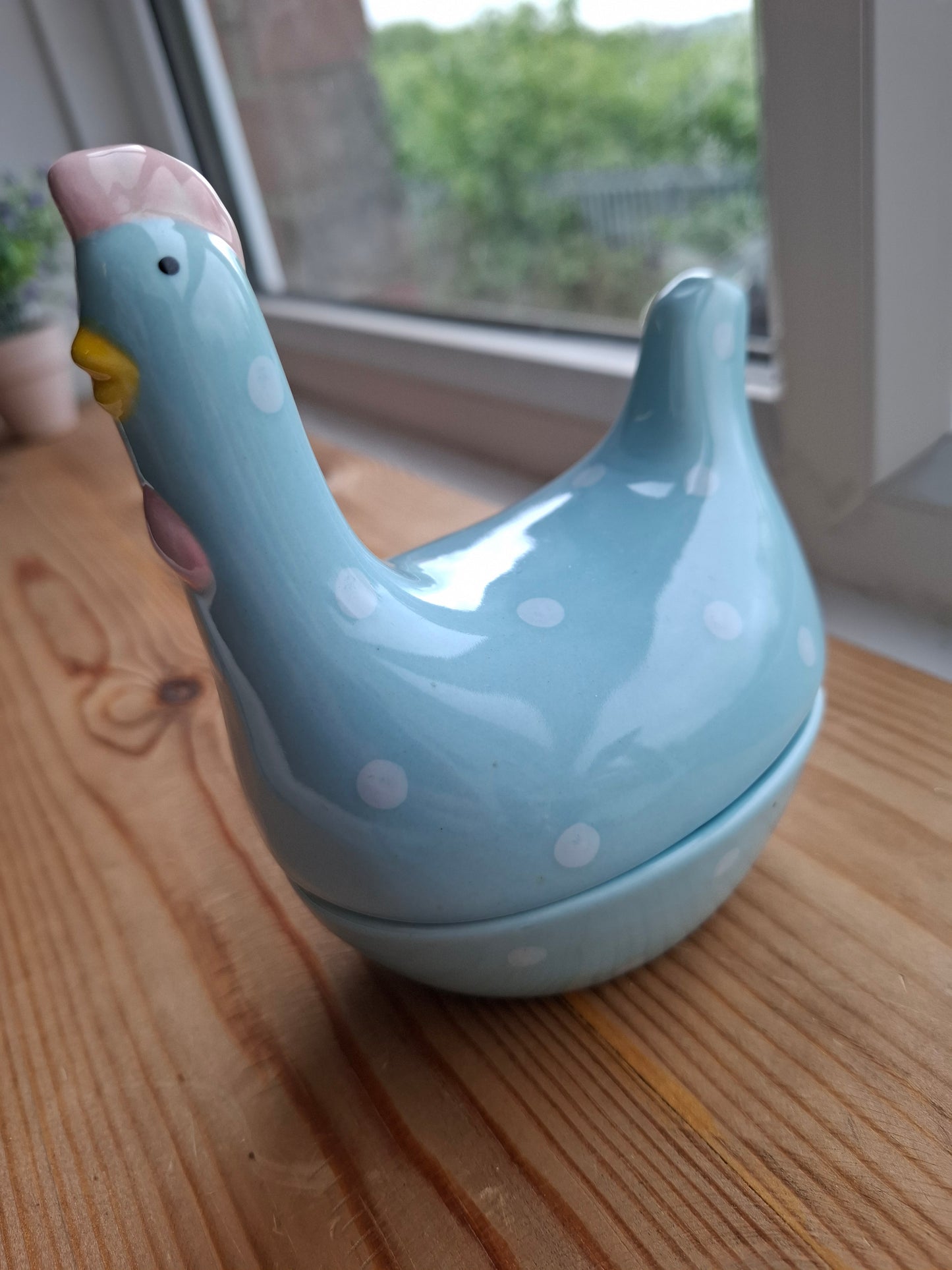 'Cunt' Upcycled Blue Chicken Trinket Pot