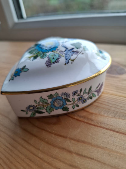 'Bitch' Upcycled Heart Shaped Floral Trinket Pot
