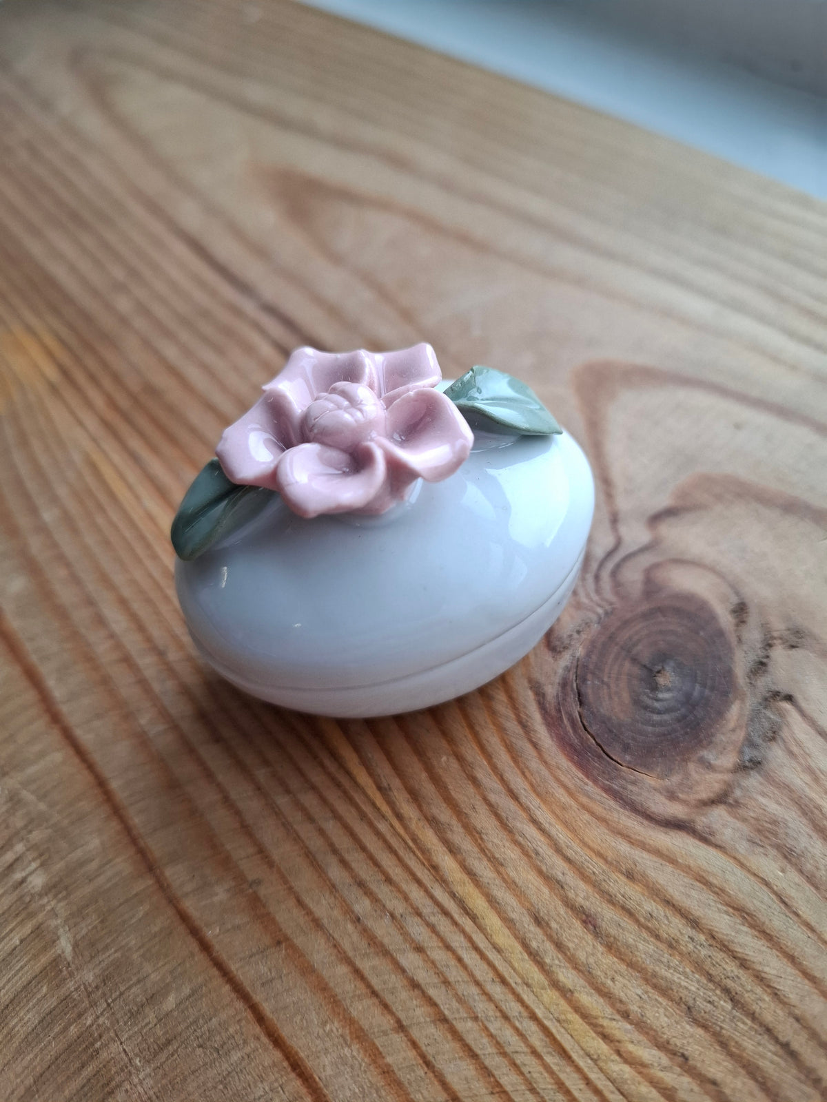 'Cunt' Upcycled Small Pink Rose Oval Shaped Trinket Pot