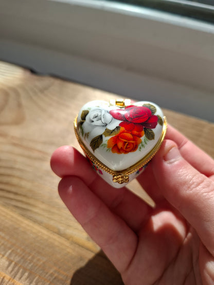 'Cunt' Upcycled Mini Trinket/Pill Pot Red and White Floral
