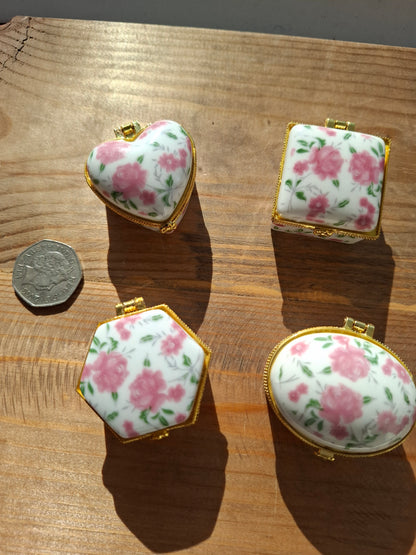 'Cunt' Upcycled Mini Trinket/Pill Pot Pink Floral
