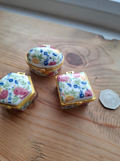 'Cunt' Upcycled Mini Trinket/Pill Pot Multi Coloured Floral