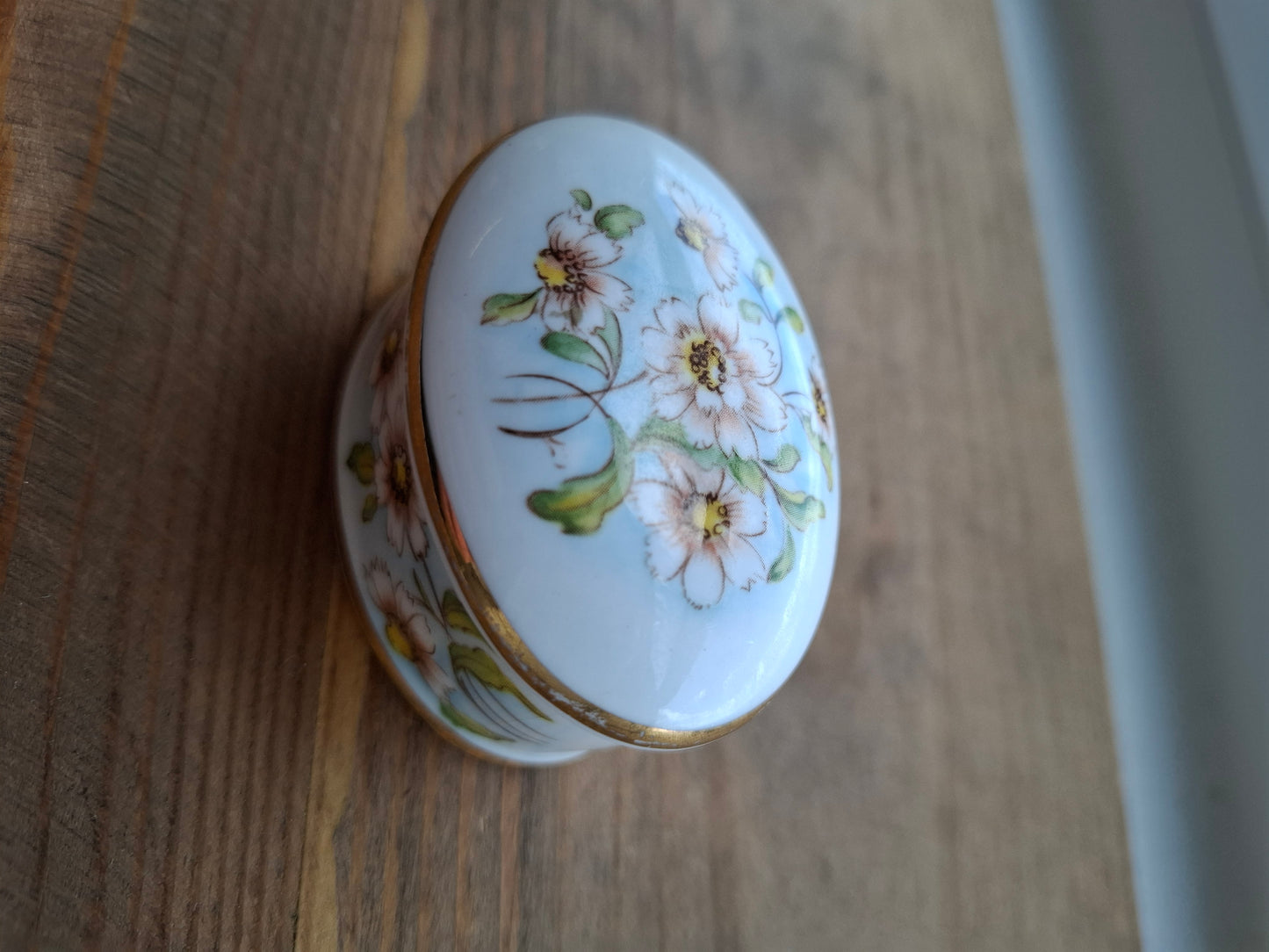 'Twat' Upcycled Small Oval Shaped Floral Trinket Pot