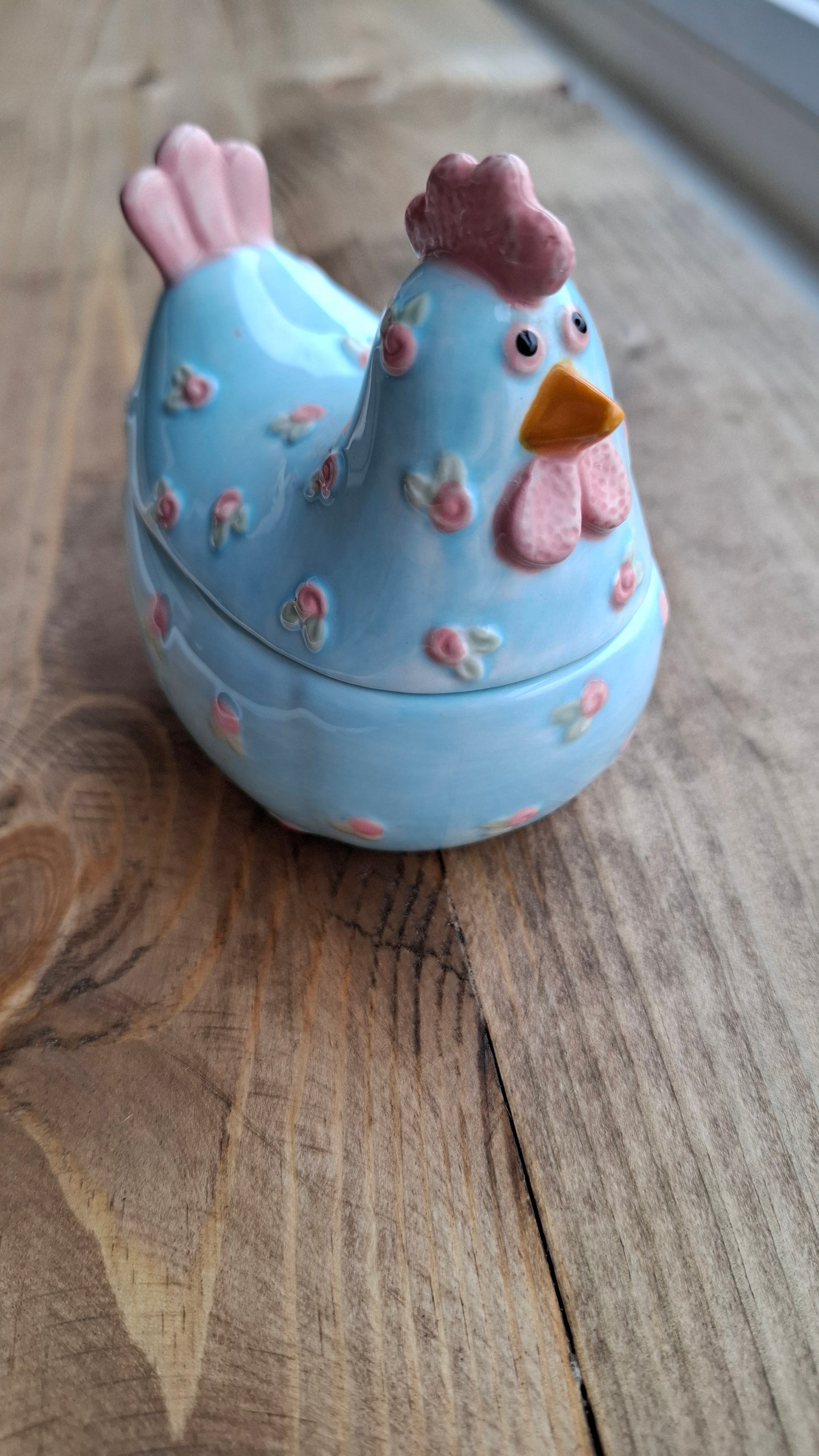 'Cunt' Upcycled Blue/Pink Chicken Trinket Pot