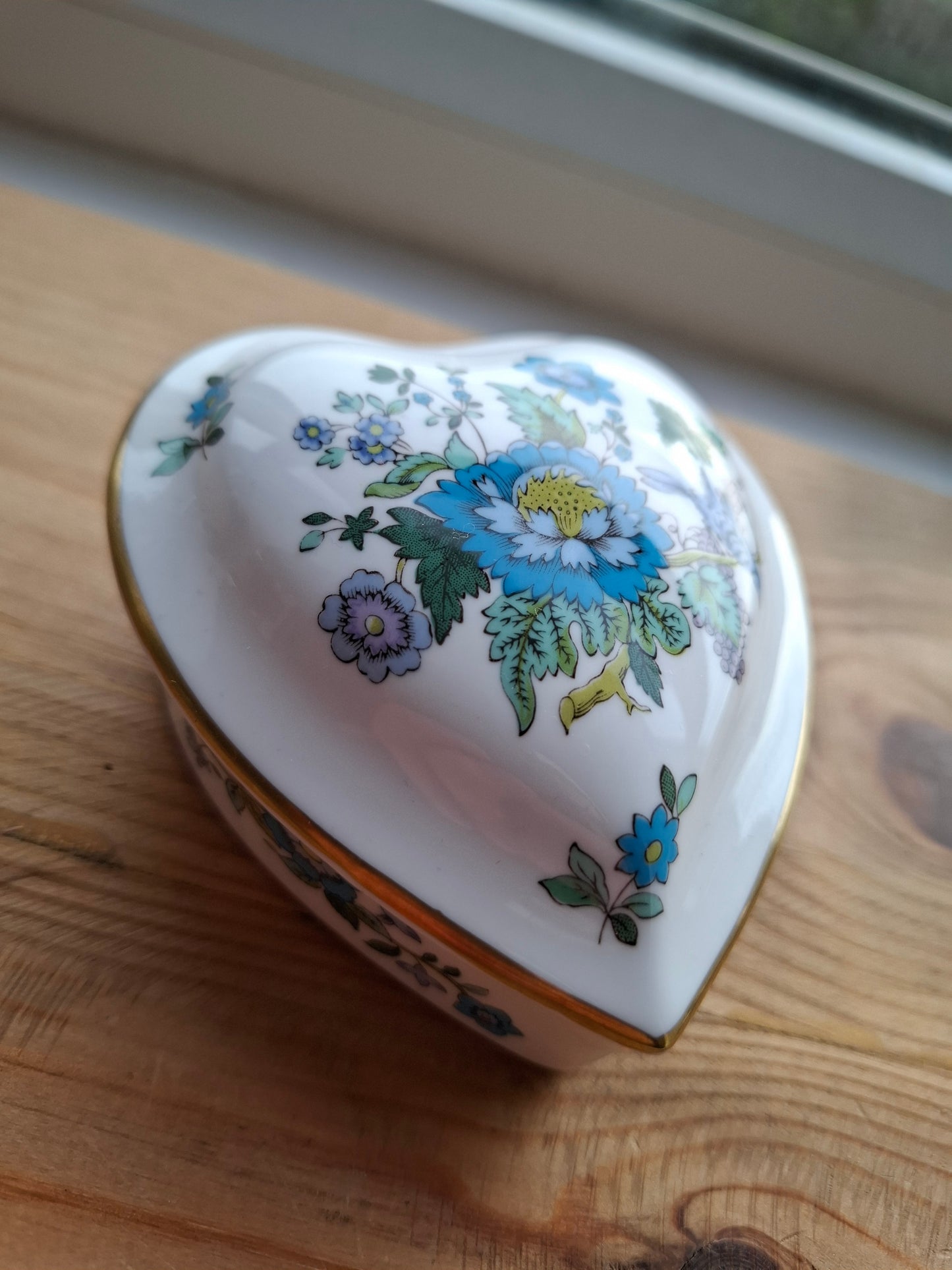 'Bitch' Upcycled Heart Shaped Floral Trinket Pot