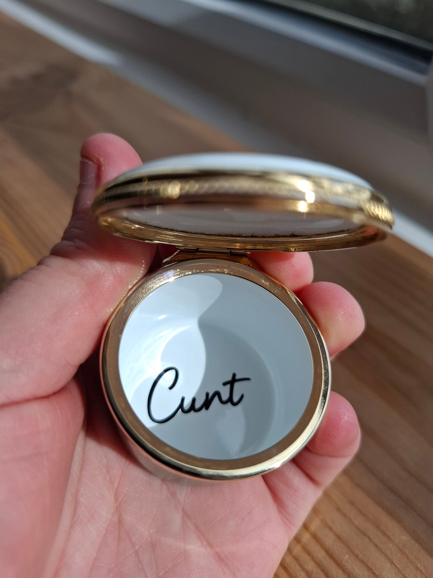 'Cunt' Upcycled Cherry Trinket Pot With Clasp