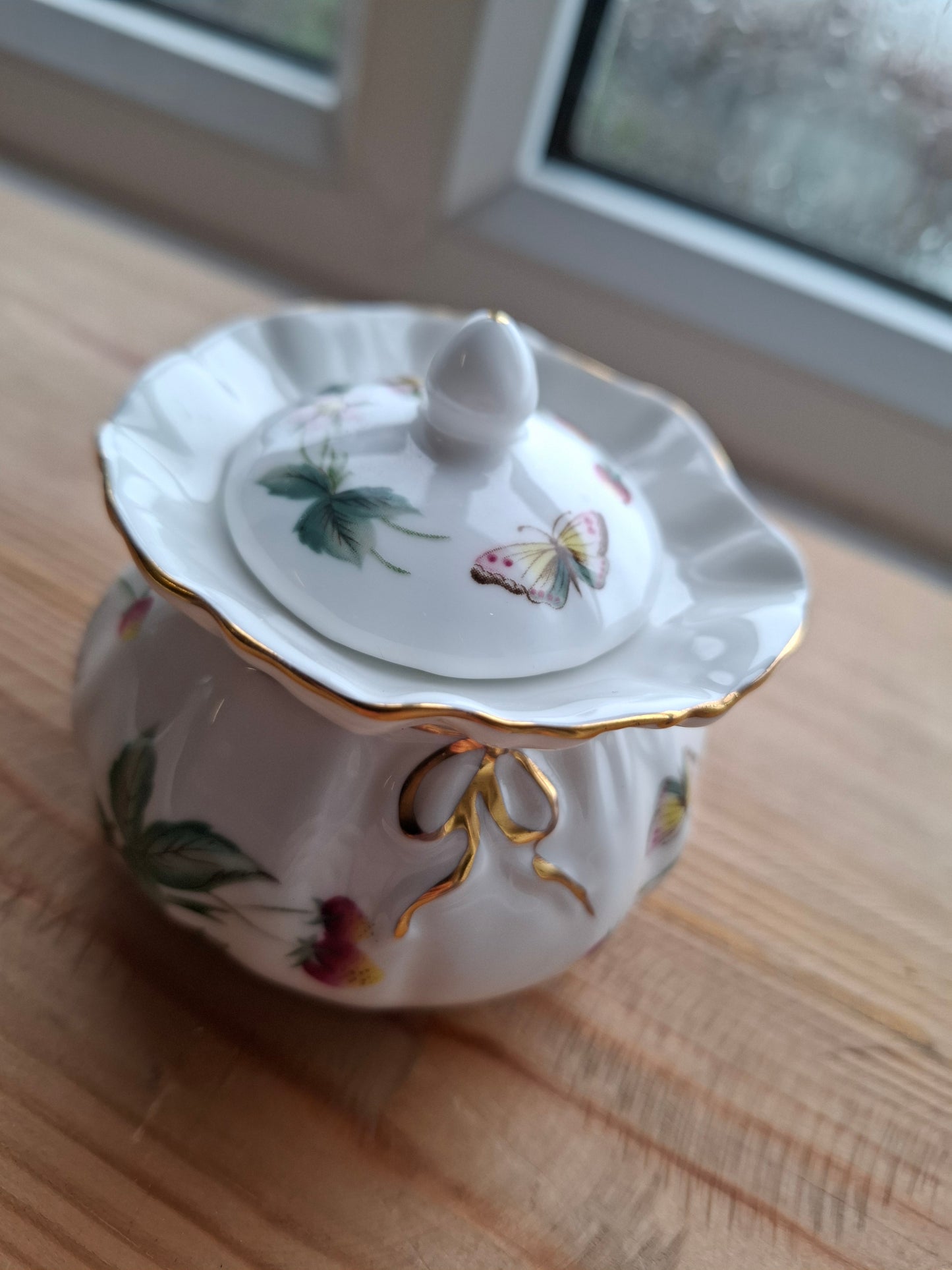 'Cunt' Upcycled Fancy Bag Style Trinket Pot (Gold Writing)