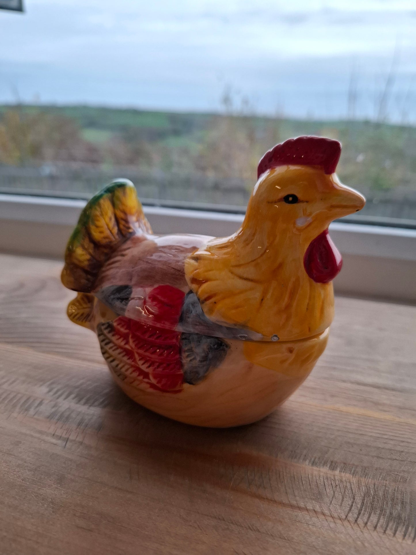 'Jerk' Upcycled Colourful Ceramic Chicken Pot
