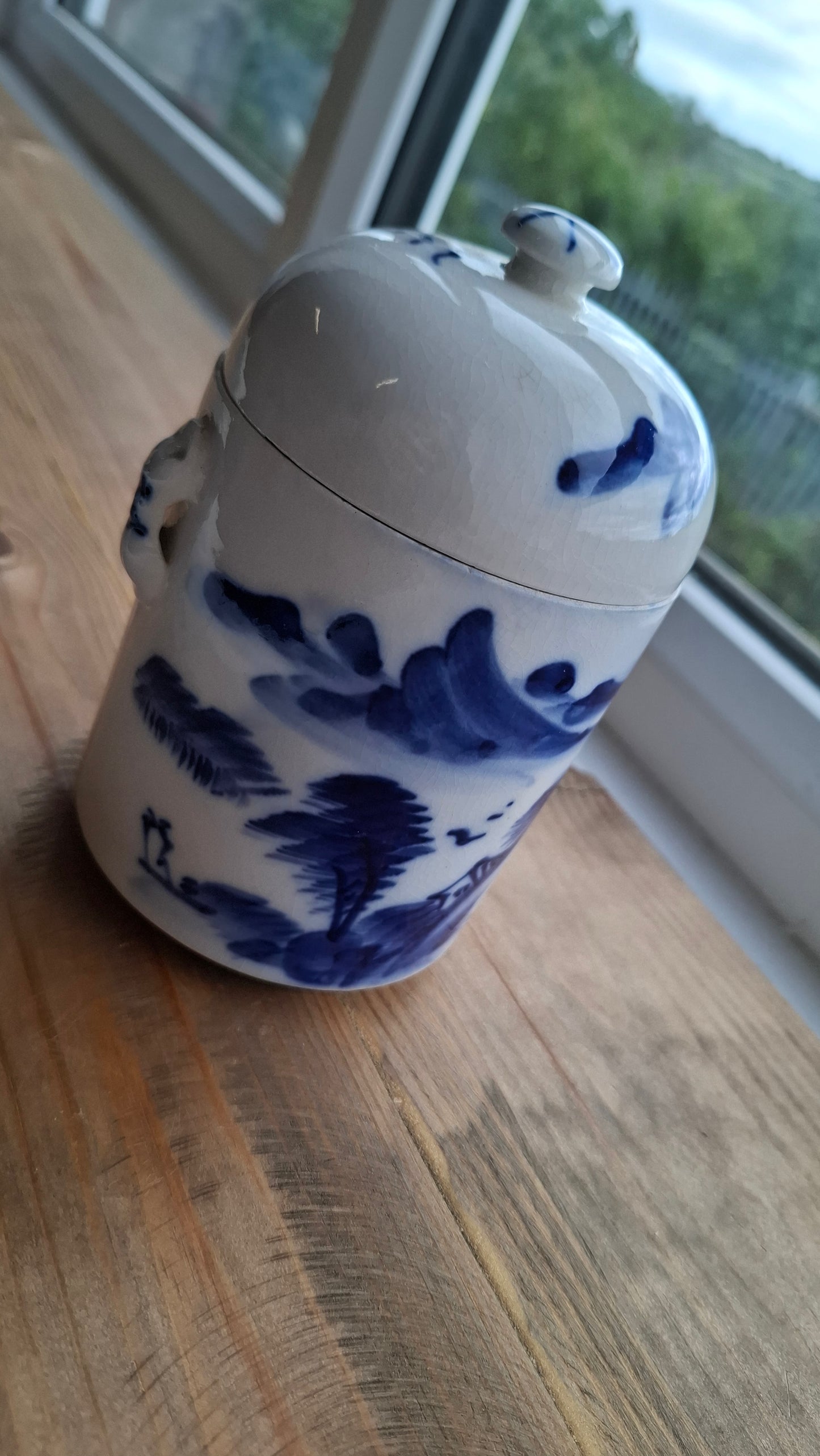 'Twat' Upcycled Tall Ceramic Scenary Pot