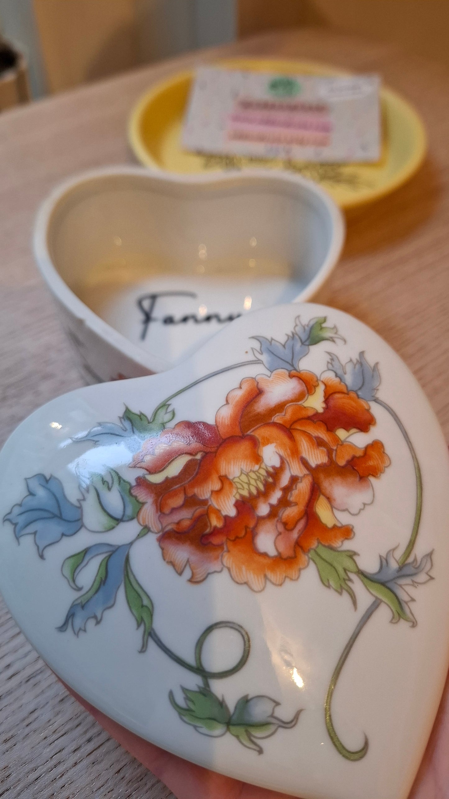 'Fanny Flaps' Upcycled Heart Shaped Trinket Pot