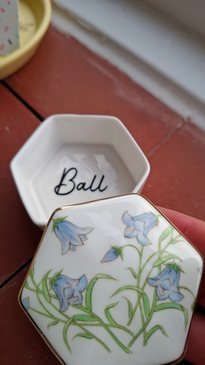 'Ball Bag' Upcycled Bluebell Trinket Pot