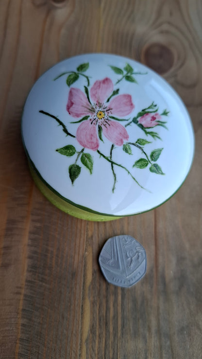 'Cunt' Upcycled Hand painted Floral Trinket Pot
