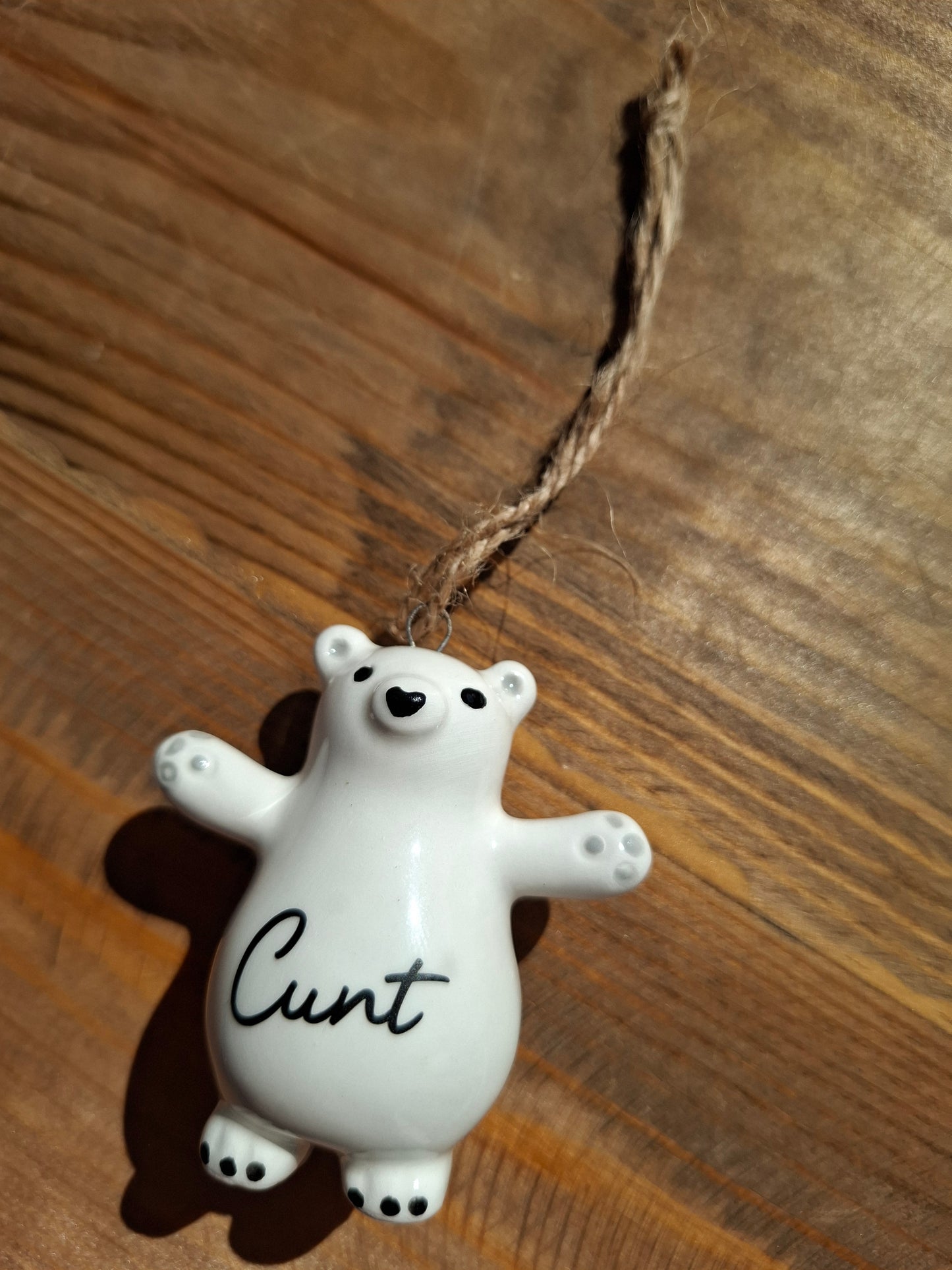 'Cunt' Adorable Upcycled Ceramic Bear