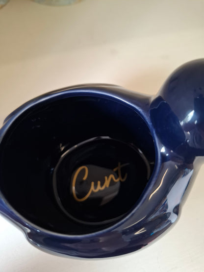'Cunt' Upcycled Dark Blue Duck Ornament