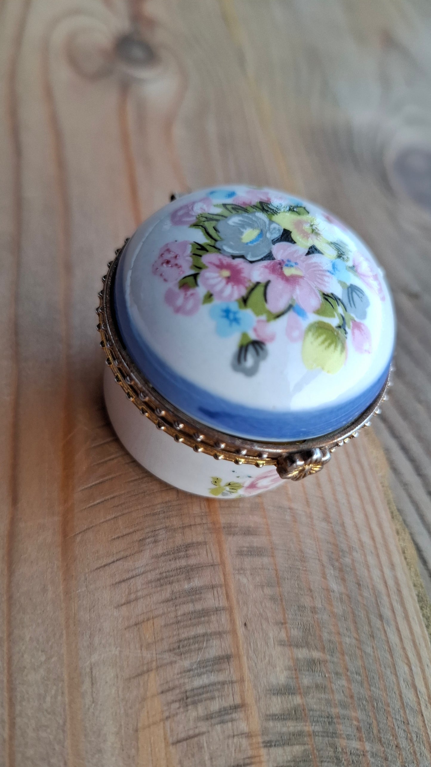 'Cunt' Upcycled Floral Circular Trinket Pot