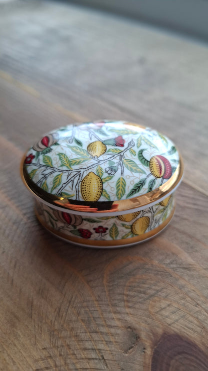 'Cunt' Upcycled William Morris Citrus Obal Shaped Trinket Pot