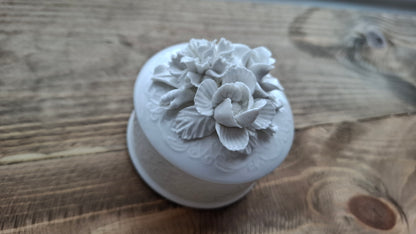 'Cunt' Upcycled White Rose Floral Trinket Pot