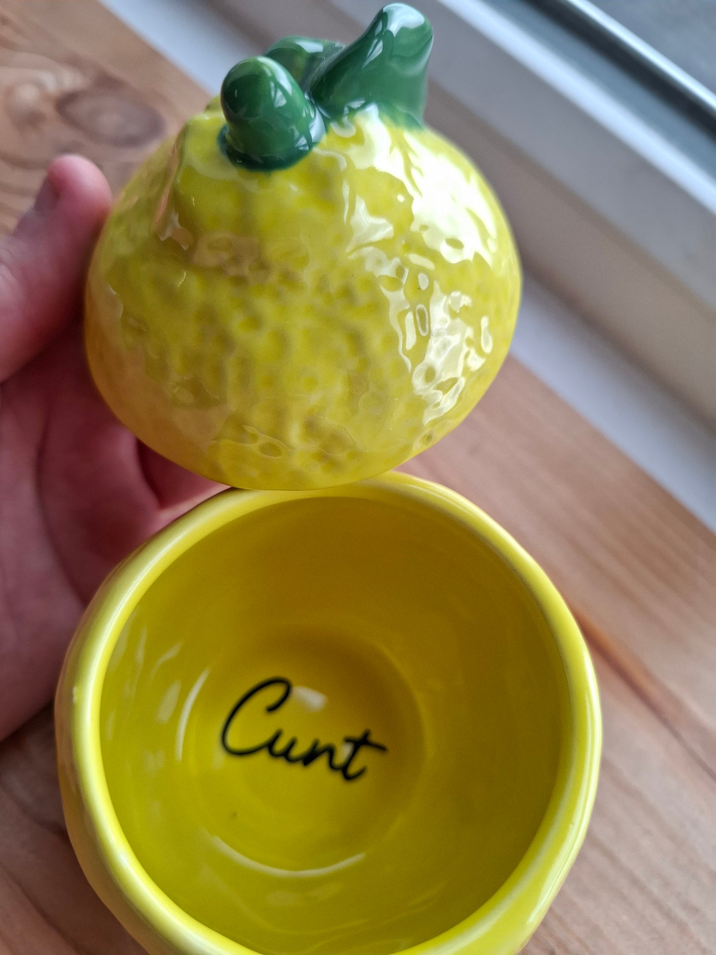 'Cunt' Upcycled Lemon Trinket Pot
