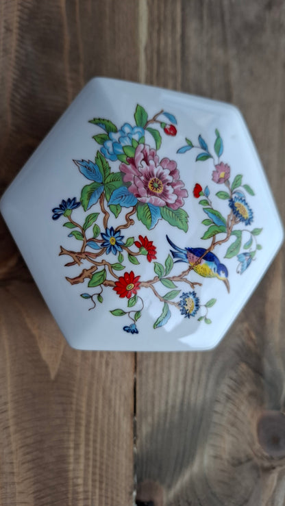 'Cunt' Upcycled Large Aynsley Hexagon Shaped Trinket Pot