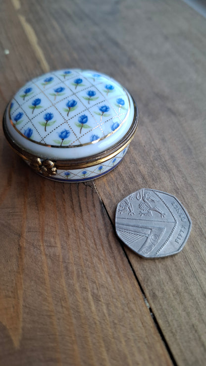 'Cunt' Upcycled Blue/White with Clasp Trinket Pot