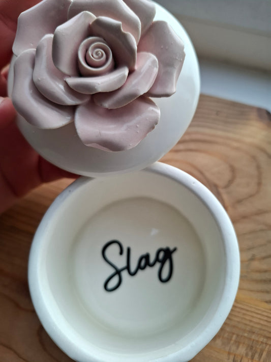 'Slag' Upcycled Rose Trinket Pot