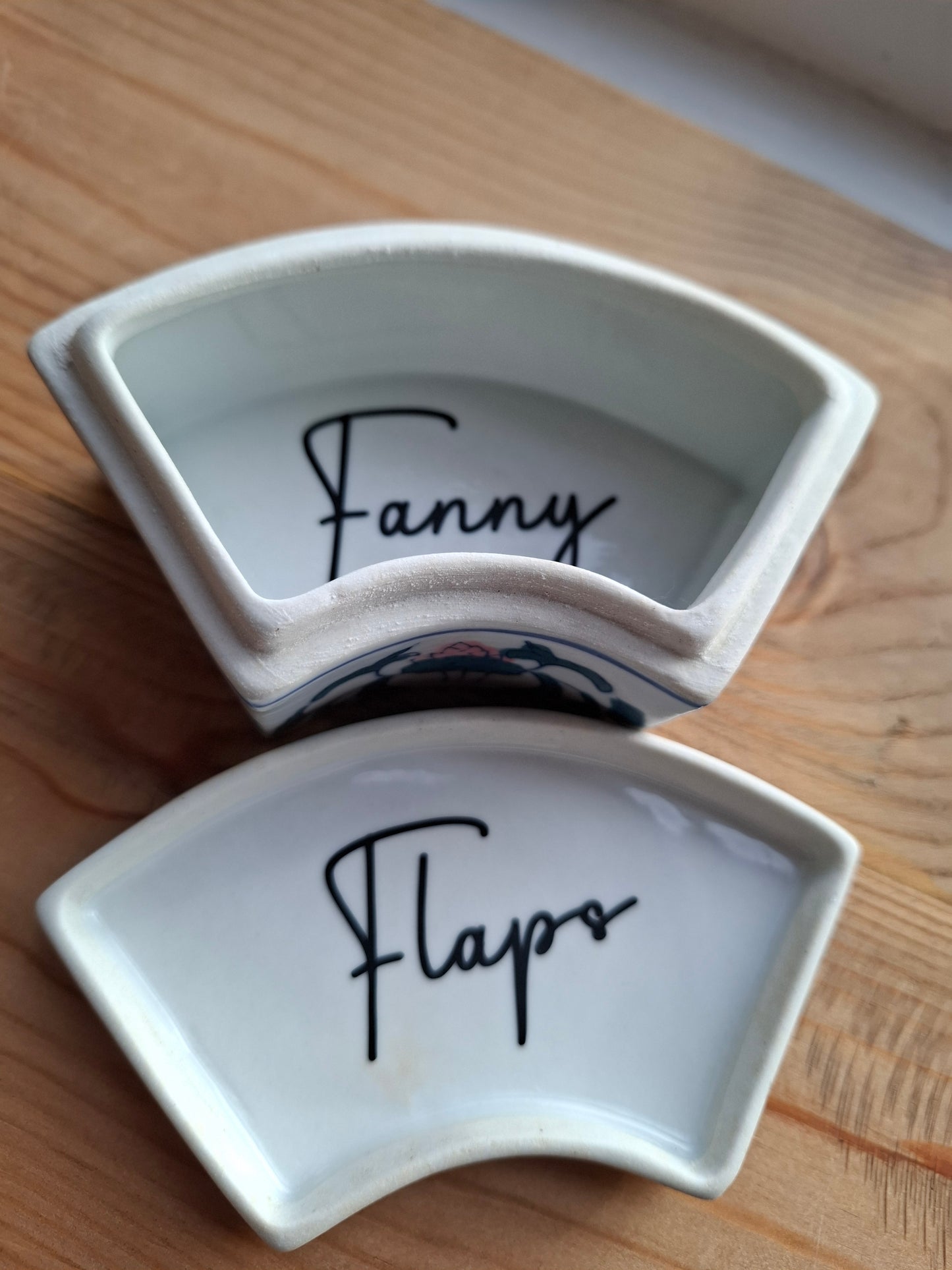 'Fanny Flaps' Upcycled Pretty Birds & Pond Scenery Trinket Pot