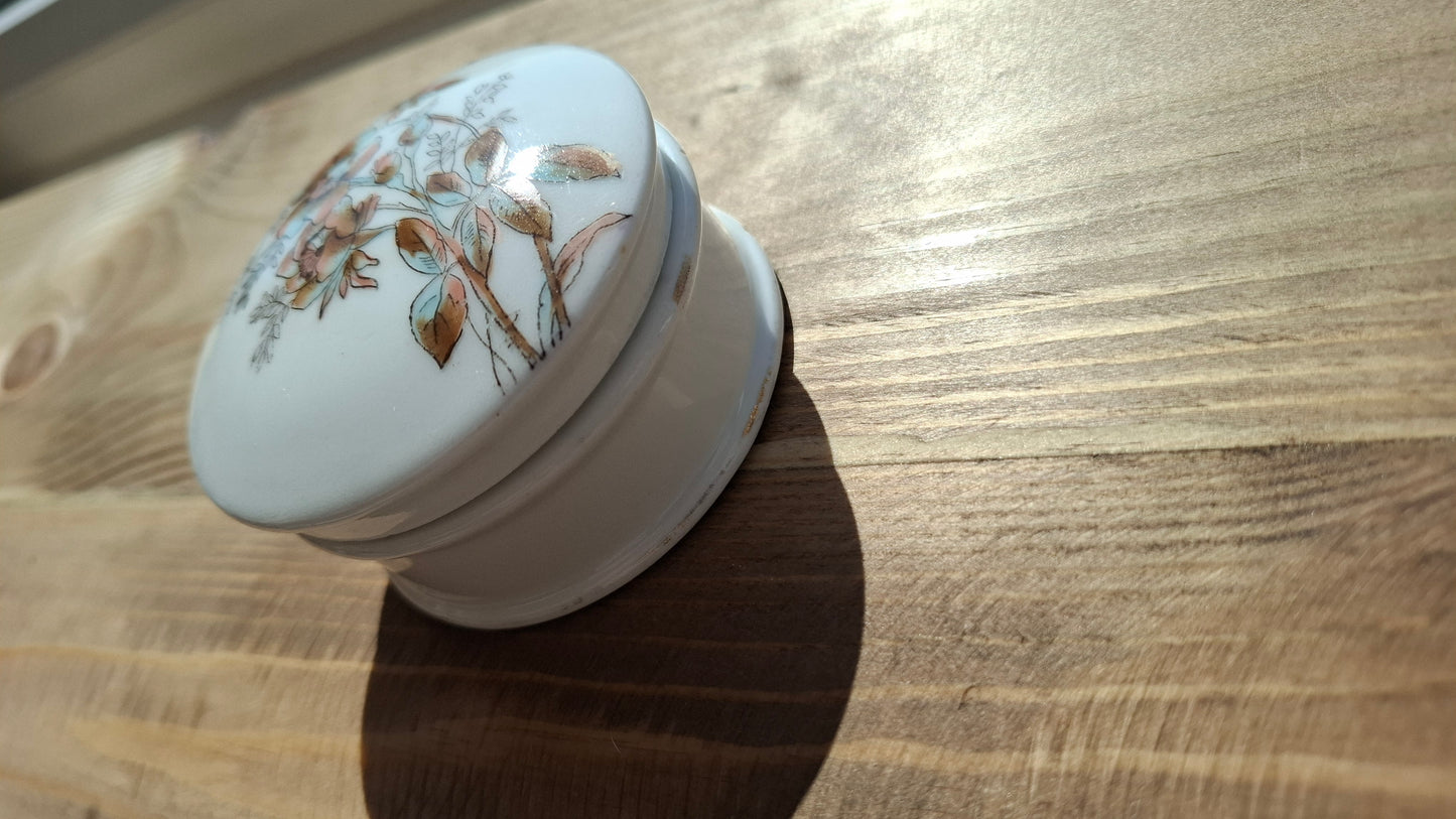 'Twat' Upcycled Chunky White Floral Trinket Pot