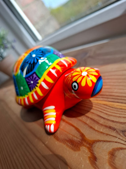 'Minge' Large Colourful Tortoise Upcycled Trinket Pot