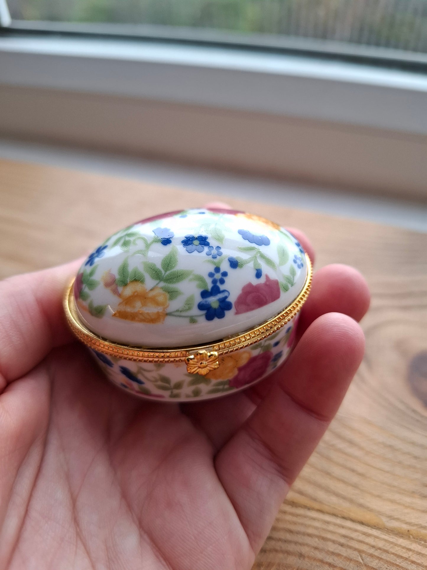 'Cunt' Upcycled Mini Trinket/Pill Pot Multi Coloured Floral