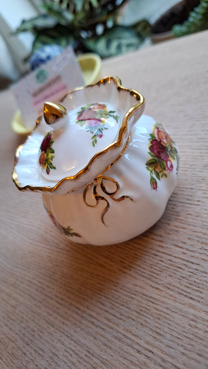 'Cunt' Upcycled Fancy Bag Style Trinket Pot (Gold Writing)