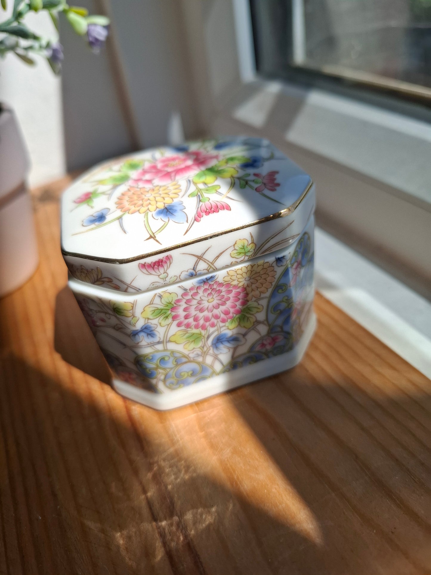 'Ball Bag' Upcycled Floral Trinket Pot