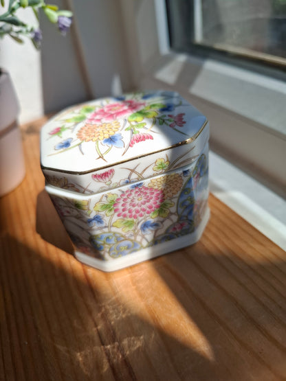 'Ball Bag' Upcycled Floral Trinket Pot