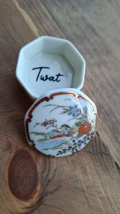 'Twat' Upcycled Duck Scenery Trinket Pot