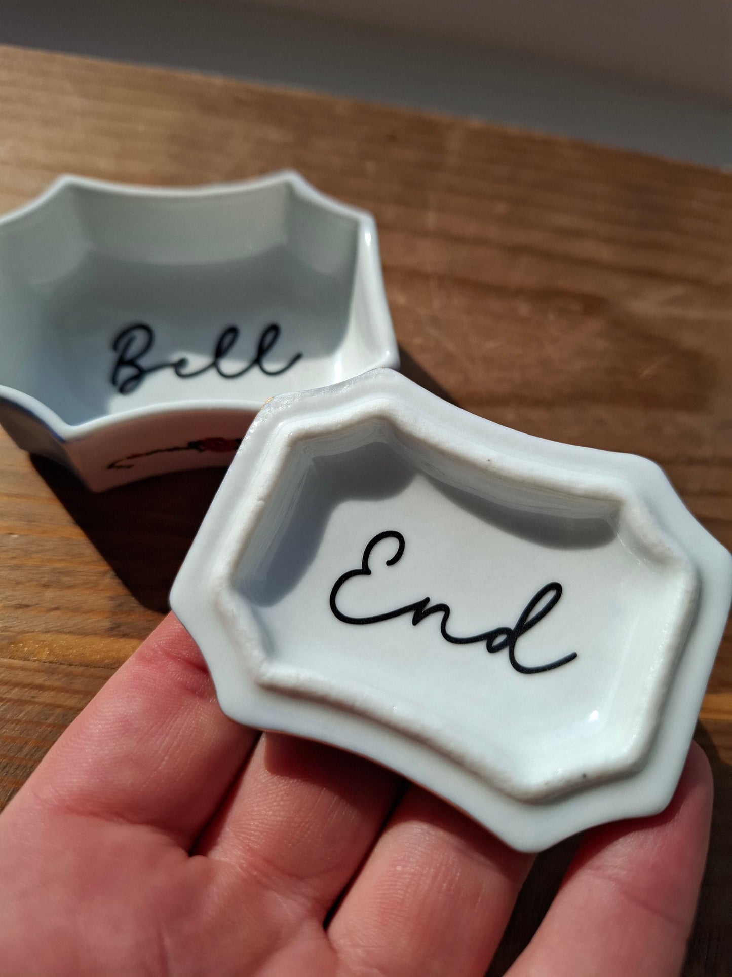 'Bell End' Upcycled Small Blue Trinket Pot