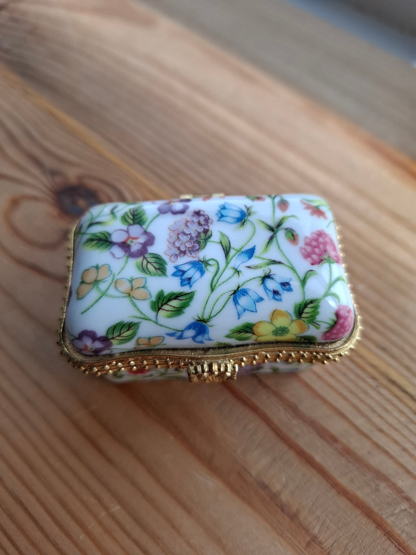 'Cunt' Upcycled Pretty Floral Trinket Pot With Clasp
