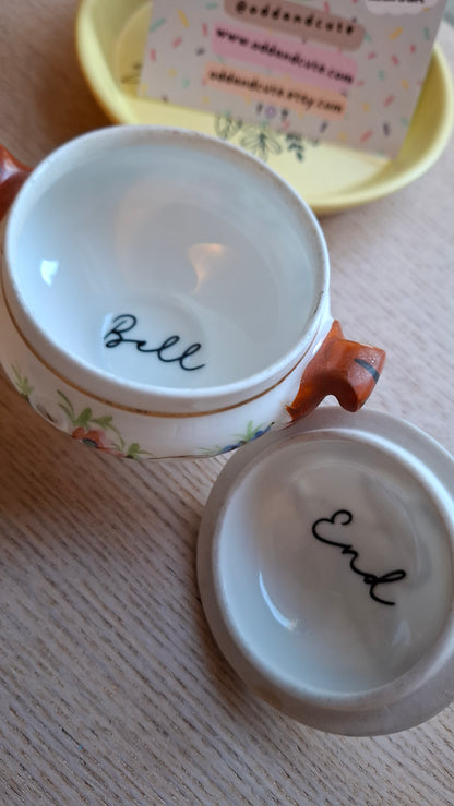 'Bell End' Upcycled Pretty Trinket Pot