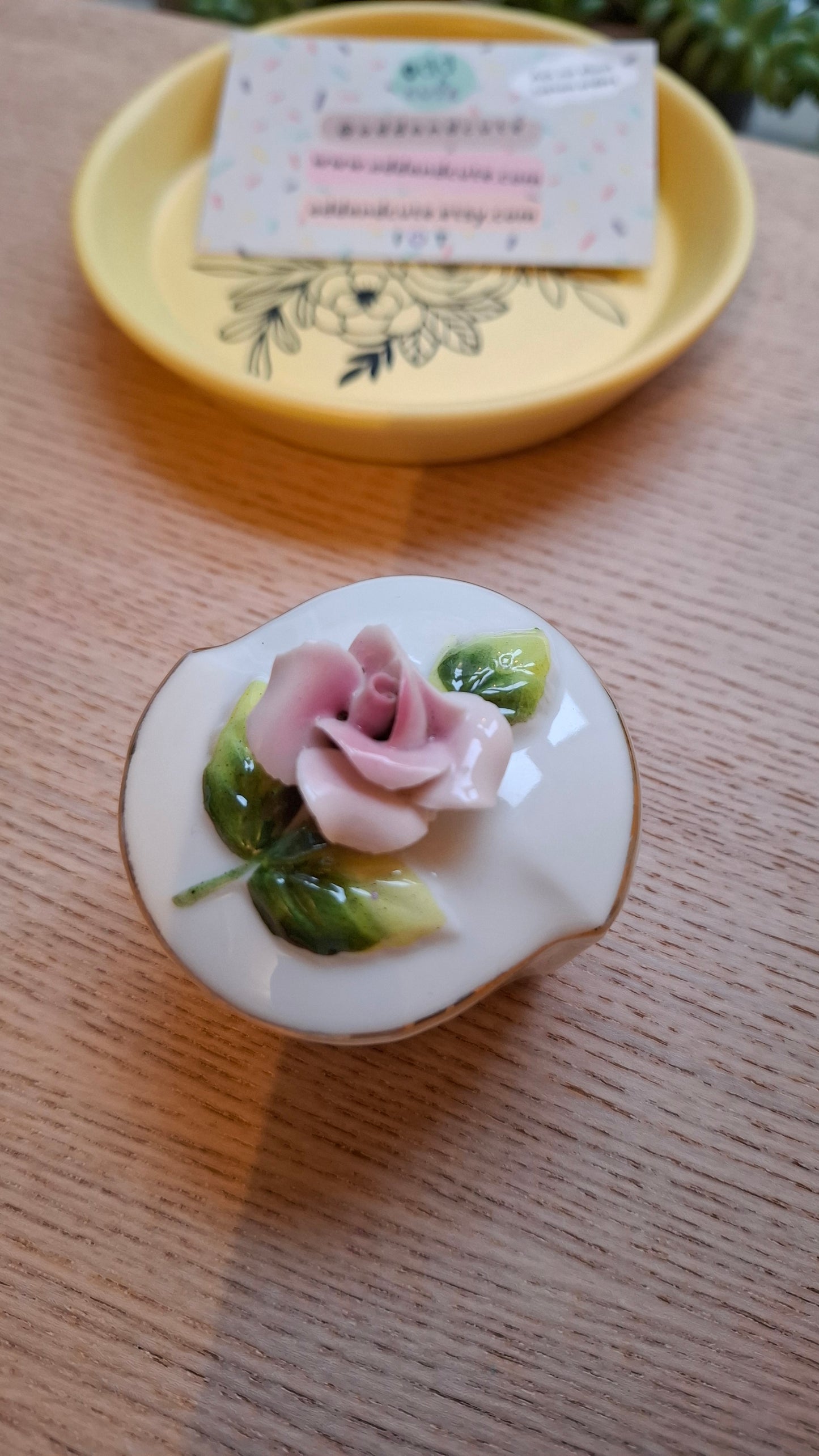 'Twat' Upcycled Small Rose Trinket Pot