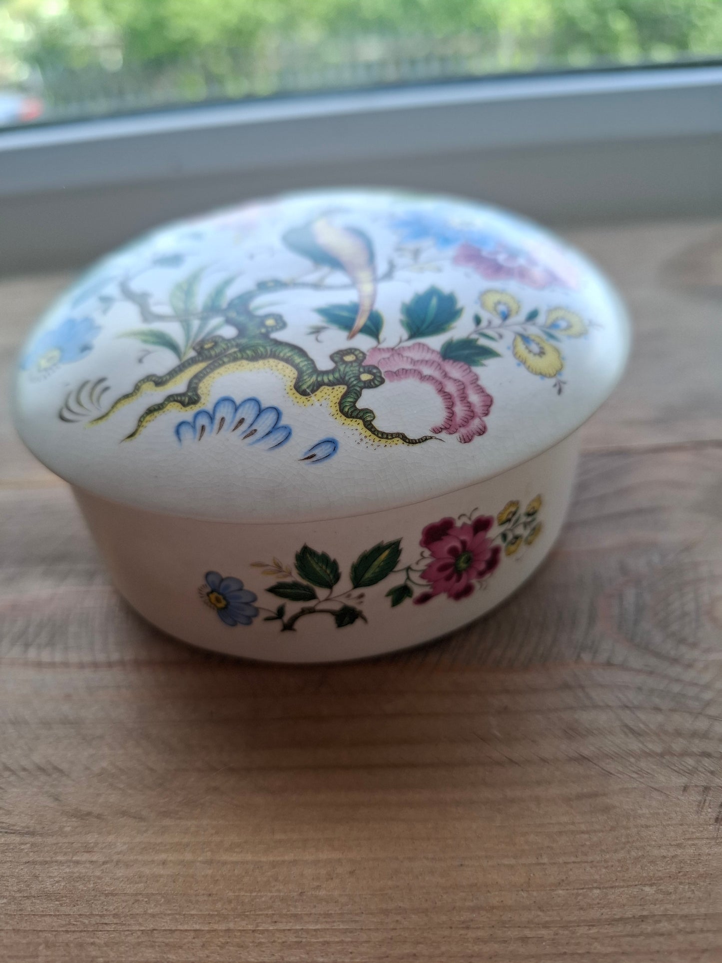 'Fanny Flaps' Upcycled Floral Birdy Trinket Pot