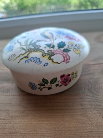'Fanny Flaps' Upcycled Floral Birdy Trinket Pot