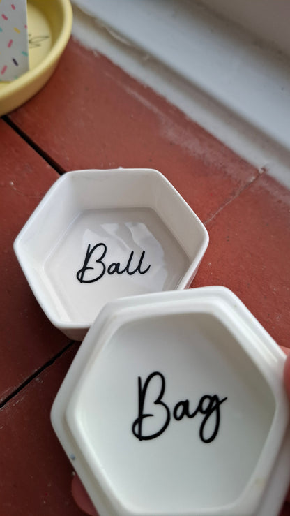 'Ball Bag' Upcycled Bluebell Trinket Pot