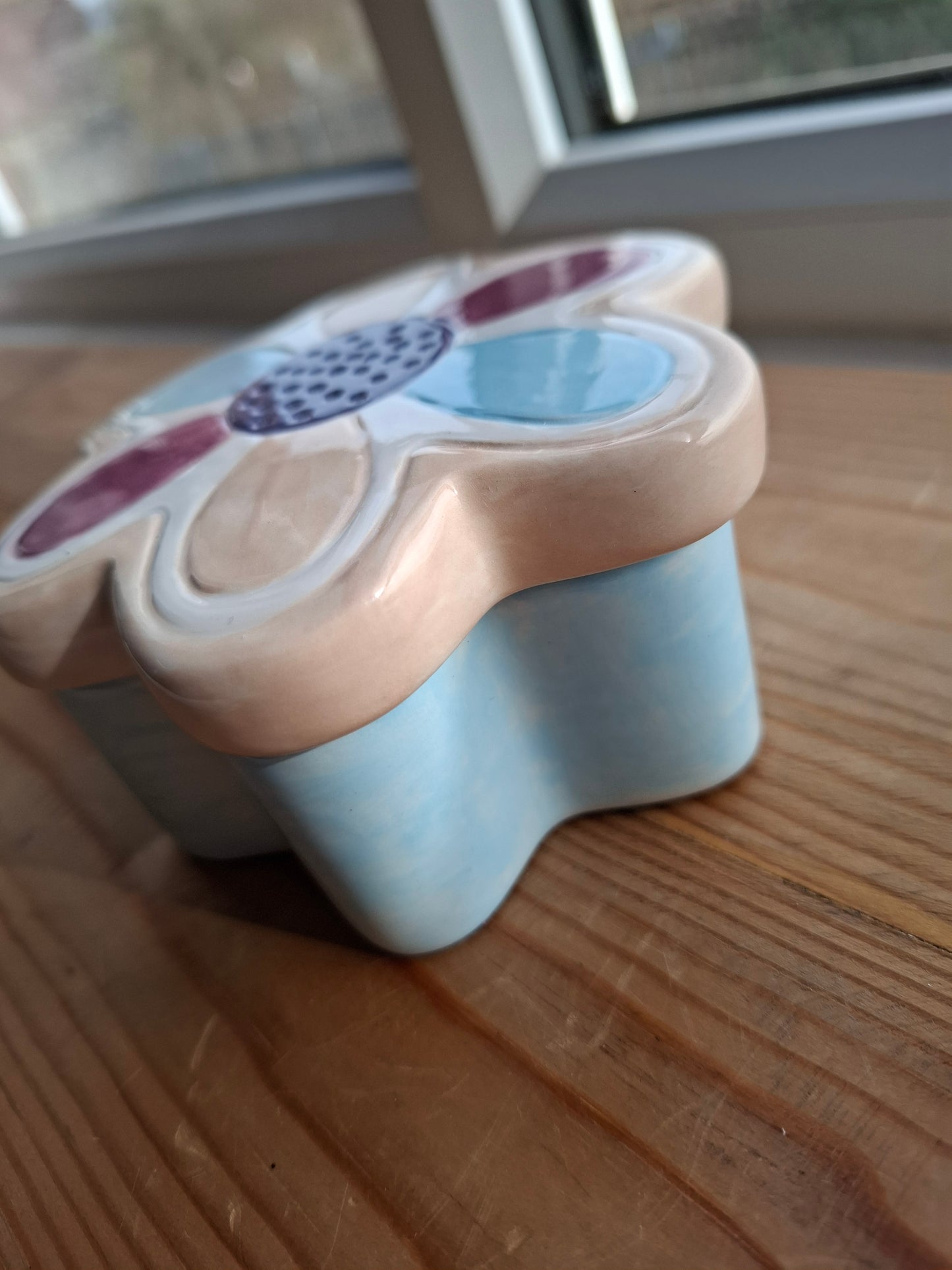 'Twat' Upcycled Chunky Flower Shaped Trinket Pot