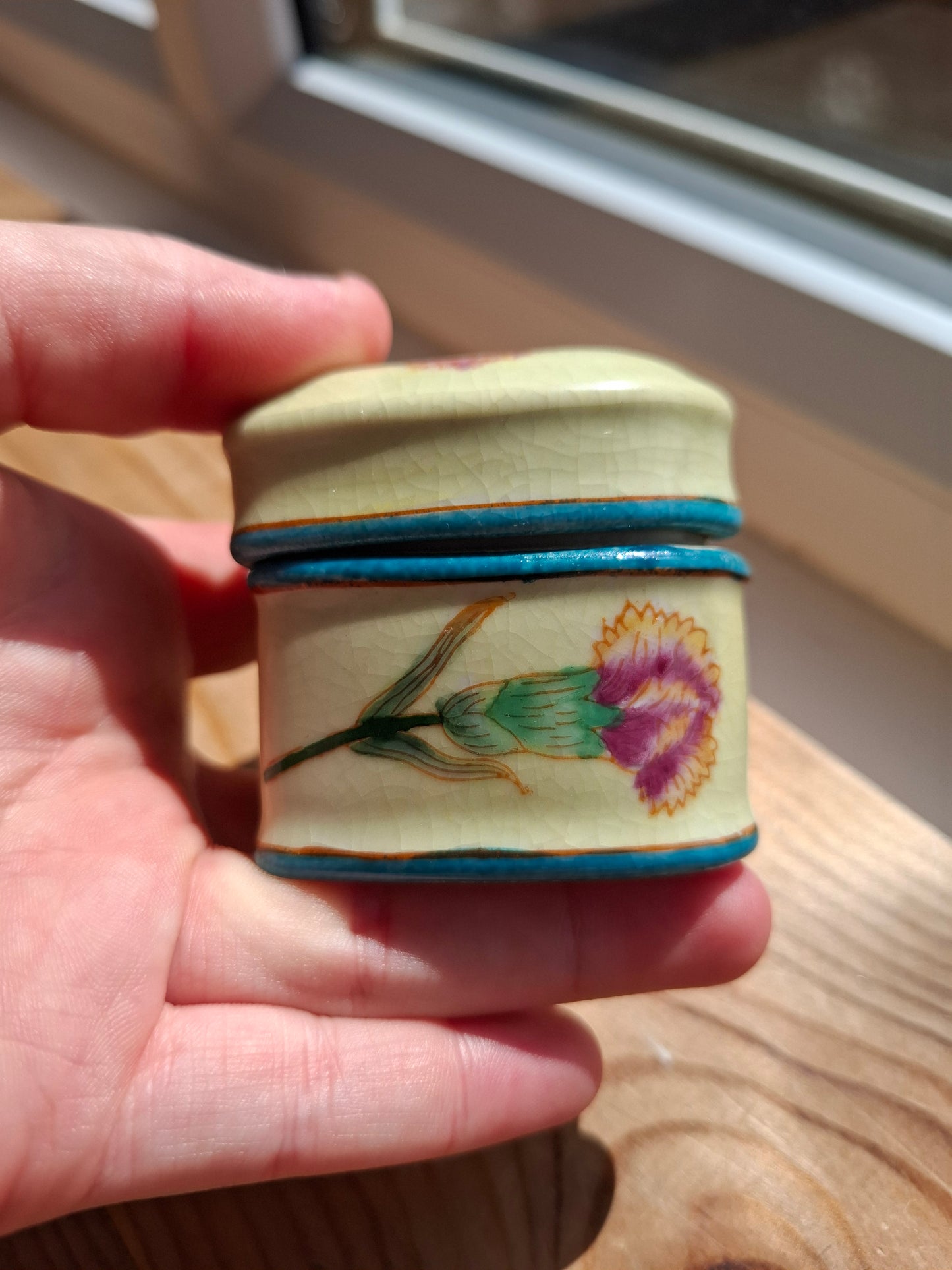 'Cunt' Upcycled Floral Bee Heart Shaped Trinket Pot